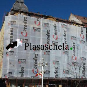 Plasa standard latime 3.1m, lungime 50m, pentru schela, culoare alba, imprimata - imagine 4